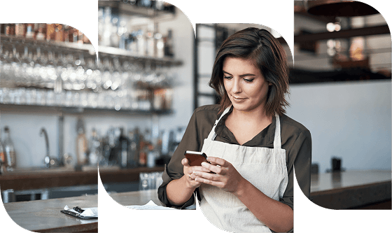 Hostelero en su local utilizando Nexho
